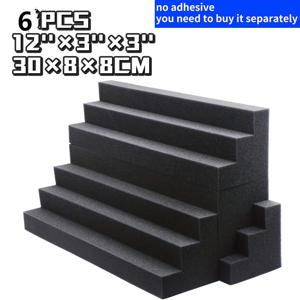 TEMU 6개입 코너 사운드 절연 베이스 트랩 12x3x3인치 고밀도 빠른 회복 음향 폼 베이스 트랩