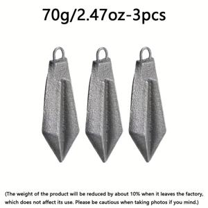 TEMU 다크 그레이 화살촉형 철제 펜던트 3개, 2.47oz 70g - 10.58oz 300g, 미끼낚시, 바다낚시, 메기, 배스, 참치, 금붕어 및 기타 어종용, 발렌타인데이, 추수감사절, 크리스마스, 할로윈, 아버지의 날을 위한 완벽한 선물. 제품 무게가 약 10% 정도 적을 수 있으며 사용에는 지장이 없으니 구매 전 참고해 주세요