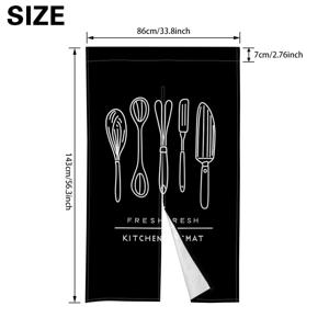 TEMU 라인 아트 디자인의 주방 도구 1개. 이 일본식 도어 커튼은 세척이 용이하고 설치 시 드릴링이 필요 없습니다. 침실 옷장 현관, 현관문 프레임을 위한 장식 요소로 사용됩니다.