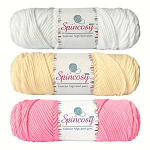 TEMU 8중사 아크릴 70% 캐시미어 30% 원사, 팩당 3모가리, 모가리당 100g, 총 300g. 대용량 수제 코바늘 뜨개질용 두껍고 부드럽고 따뜻한 원사. 모자, 의류, 스카프, 장갑, 담요, 숄 코바늘 뜨개질용. 다양한 색상 선택 가능