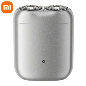 TEMU Xiaomi 전기 면도기 , 8000 RPM 고속 모터, 듀얼 트랙 곡선형 포일 블레이드, 마그네틱 탈착식 헤드, Type C 충전, 60분 배터리, 휴대용 여행용 면도기 (보관 파우치 포함), 3가지 색상 (회색 및 은색)
