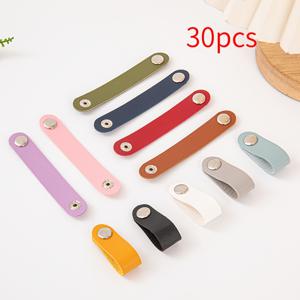 초長형 케이블 보호대 30개, 케이블 정리기, 멀티 컬러 스냅 버튼 USB 케이블 정리기, 휴대폰 충전기, 이어폰 코드, 컴퓨터 충전 케이블 정리기, 남녀공용, 가정용, 필수 여행용 정리기, 대용량 팩, 도매