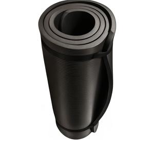 TEMU 초고밀도 남성용 피트니스 매트 | 200cm/78.74인치 블랙 요가 매트, 10mm 두께 방음 및 충격 흡수, NBR 소재, 가정 및 헬스장 사용에 적합