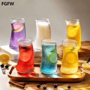 TEMU FGFW 6/4개입 570ml (20oz) 대용량 요트형 세로 타워 글라스 텀블러, 고 붕규산 유리 내열성, 가정 카페 세척 가능, 품질