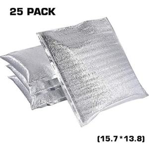 TEMU 보온 보냉 가방 25개 세트, 38.1cm X 33.02cm, 대형 단열 버블백, 보온 도시락통 안감, 금속 도금 박스 안감. 냉온식품용, 비식품 접촉용. 나들이/하이킹/봄나들이, 캠핑, 어머니의 날, 크리스마스용