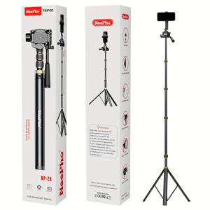 NP-Z8 216cm/85인치 알루미늄 합금 삼각대 & 셀카봉, 지멜 포함 확장형 휴대폰 스탠드, 폰 홀더, 휴대용 가방, 모든 스마트폰 및 카메라와 호환, 전문가용 사진 촬영 및 라이브 스트리밍 브이로그에 적합
