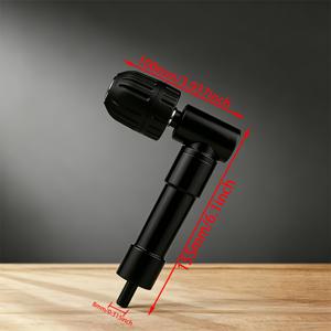 TEMU 90도 직각 드릴 부착 장치, 좁은 공간에서 드릴링을 위한 3-jaw Chuck 코너 드릴 Chuck 어댑터