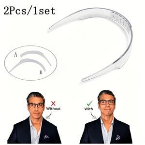 TEMU 2개/1세트 조절 가능한 PVC 셔츠 칼라 지지대, 남녀공용 정장용 컬 방지 칼라 지지대, 칼라 홀더, 사무실 및 비즈니스 데일리 웨어