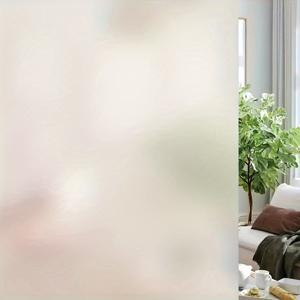 TEMU 1롤 정전기 부착 방지 유리 스티커, 무광 발코니 욕실 사무실, 자외선 차단 프라이버시 필름, 정전기 흡착 초고밀도 24 정전기 PVC