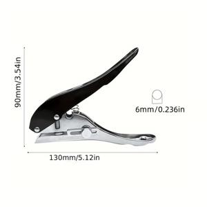 TEMU 헤비듀티 싱글 홀 펀치 - 종이, 카드, 플라스틱, 카톤용 스테이플 - 6mm/ 8mm/ 10mm 조절 가능한 펀치 사이즈, 휴대용, 핸드헬드 및 장거리 사용 가능