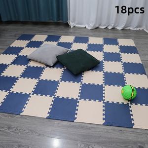 TEMU 패턴 18개 30Cm X 30Cm 요가 매트 폼 바닥 매트, 좋아하는 색상 선택, 랜덤 조합. 크롤링 매트 패치워크 바닥 매트 베이지 및 커피, 베이지 및 회색, 베이지 및 네이비
