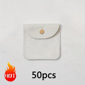 TEMU 반지, 귀걸이, 팔찌, 목걸이를 위한 부드러운 벨벳 주얼리 파우치 50개입, 선물 보관 또는 웨딩 손님용 사탕 봉투로 완벽