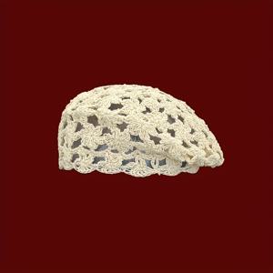 TEMU 여성용 패션 통기성 베레모 1개, 레트로 스타일, 빈 꽃 디자인, 봄과 여름 장식 액세서리 완벽한 선택 색상 위치 랜덤