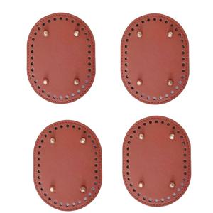4개 DIY 핸드메이드 가방 베이스, 오벌 소재 팩, PU 가죽 베이스 플레이트, 여행 가방 액세서리, DIY 지갑 만들기