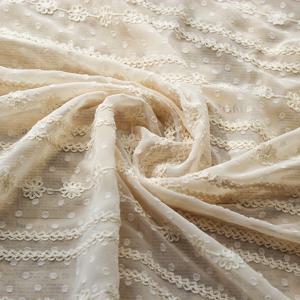 TEMU 150Cm*1Yard 봄/여름 자카드 쉬폰 원단 꽃무늬 기하학적 자수 원단, 드레스 셔츠 재봉용