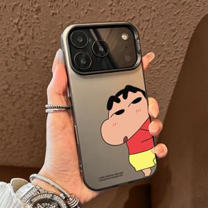 TEMU 휴대폰 케이스 - 아이폰 17//17 Pro/Air/16 Pro/15/14 Plus/13/12에 적합한 크레용신짱 케이스, 만화 애니메이션 크리에이티브 재미 프로텍터 케이스