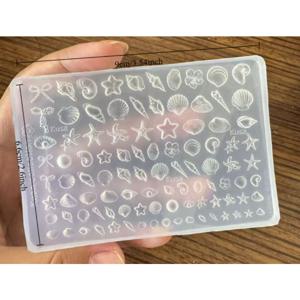 TEMU 낚싯줄 보우타이 바다 조개 보석 입체 고투명 실리콘 몰드 DIY 네일 아트 장식 수제 액세서리