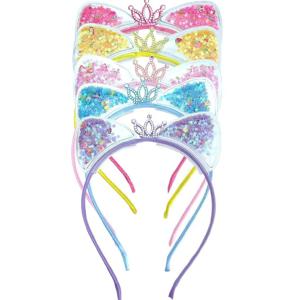 TEMU 5/10개 세트 고양이 귀 왕관 머리띠, 파티 헤어 장식, 소품, 귀여운 동물 귀 머리띠, 생일, 역할 놀이, 카니발, 부활절 축하 행사에 적합