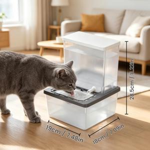 TEMU 고양이 물 디스펜서, 고양이 정수기, 강아지 물 디스펜서, 강아지 정수기, 애완 동물 정수기, 자동 고양이 정수기, 전기 불필요, 물 흐름 속도 정밀 제어, 깨끗한 물과 더러운 물 분리, 대용량