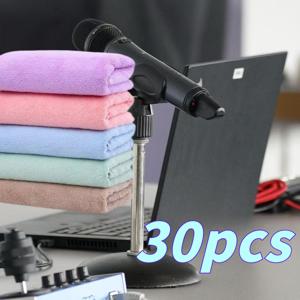 코랄 핸드 타월 30개입 팩, 가정 및 욕실용, 울트라 소프트 재사용 가능한 파스텔 색상 극세사 타월, 색바램 방지, 샤워용, 모던 기하학적 빈티지 스타일, 가정용