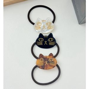 TEMU 3개 귀여운 고양이 머리끈, 카와이 탄성 포니테일 홀더, 데일리 및 파티용, 여성 및 고양이 애호가를 위한 사랑스러운 선물