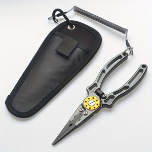 TEMU 1개 루어 낚시 플라이어, 낚시 플라이어, 물고기 입 그리퍼, 라인 커터 후크 리무버와 칼집, 미끼 교체 플라이어, 알루미늄 낚시 플라이어, 바닷물용, 남성용 낚시 선물, 루어/아이스 낚시/해양 낚시 용품, 야외 낚시 제품