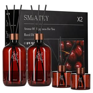 스미어티 디퓨저 대용량 실내 방향제 리필액 선물 세트 500ml *2 블랙체리