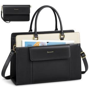 TEMU RAINSMORE Women's Commuter Briefcase Tote Bag with Small Envelope Pouch, Detachable Shoulder Strap, Laptop Handbag Crossbody Bag, Suitable for