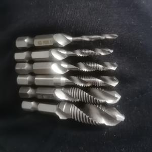 TEMU 고품질 티타늄 탭 드릴 콤비네이션 키트 6pcs - 고속 미터 스레드 M3 M4 M5 M6 M8 M10 탭 커터, 나사 드라이빙, 접시머리 드릴링 및 정밀 드릴링에 사용 - 효율적인 나사 드라이빙에 적합하며 내구성이 뛰어난 도구