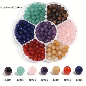 TEMU 350/280/140/70 천연석 비즈, 7가지 차크라 (녹색 동링, 녹색 골든 핑크 , 빨간색 아게이트, 노란색 호랑이 눈, 보라색 아멜라이트, 옛 토파즈) 팔찌 목걸이 휴대폰 체인 펜던트 태슬 비즈 장식용