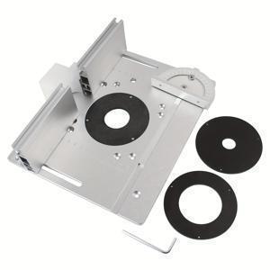 TEMU 1세트 대형 라우터 테이블 삽입판 85x85mm 88x95mm 목공 벤치 라우터 테이블용 마이터 게이지 가이드 알루미늄 펜스 브래킷