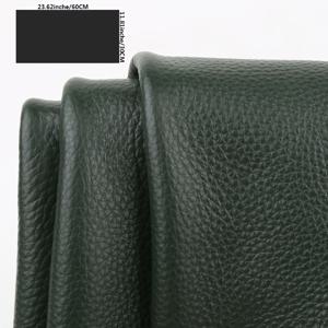 TEMU 천연 소가죽 - 그린 페블 그레인 상층 소가죽 - 약 1.7mm 두께, 대형 사이즈 선택 가능, 재봉 DIY 지갑, 테이블 패드, 책 표지, 주얼리 장식, 각종 가죽 공예품에 적합 - 내구성 있는 천연 소가죽