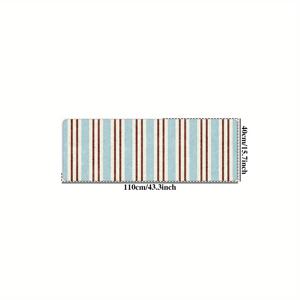 TEMU 1000G 가중의 인조 캐시미어, 두께 10mm, 크기 40X110cm의 단품입니다. 이 파란색 롱 카펫는 미끄럼 방지, 부드럽고 편안하여 거실, 침대 옆, 옷장, 라운지에 이상적입니다.