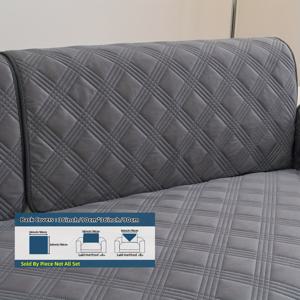 TEMU 1개 초음파 패턴 퀼팅 소파 쿠션, 반려동물 친화적, 세탁기 사용 가능, 1/2/3/4인용 소파 보호 및 장식에 적합