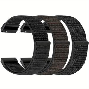 TEMU Xiaomi Redmi Watch 3 Active 호환 나일론 스트랩 3개 팩, 사이즈 조절 가능한 통기성 우븐 스포츠 밴드, Redmi Watch 3 Active 스마트워치용 교체용 시계줄, 남성 및 여성용
