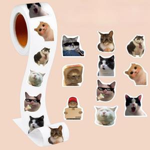 TEMU 신상품 인기 판매 아이템: 고양이 스티커 1000개, 멋지고 귀여운 고양이 스티커, 봉투 및 선물용 장식 봉인 스티커, 휴일 스티커, 재미있는 스티커, 휴일 스티커, 가격표 스티커, 친구 선물용