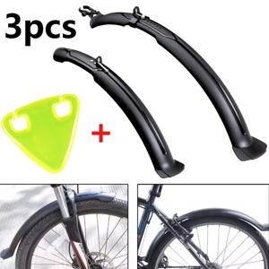 TEMU 3개 자전거 머드가드 세트, 스플래시 펜더 및 삼각 반사 스티커 포함, MTB 자전거 전면 후면 펜더 가드, 야외 라이딩 장비