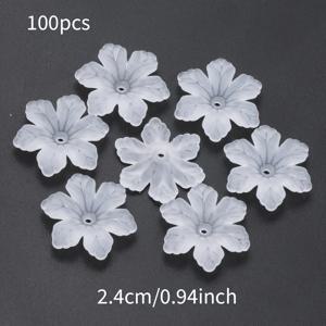 TEMU 19/24mm 100잎 꽃 베이스 무광 화이트 아크릴 DIY 루즈 비즈 팔찌 목걸이 귀걸이 폰참 만들기, 생일 선물, 크리스마스, 부활절, 가방참, 베스트 프렌드 테마 파티, 달콤한 스타일 창의적인 선물 액세서리 소재