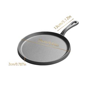 TEMU 주철 그리들, 주철 코말 피자팬, 주철 라운드 그리들, 사전 시즈닝, 스토브탑, 오븐, 그릴 및 호환