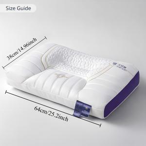TEMU 2026년형 신상 - 1개입 무압심 깊은 수면 경추 베개 - 4단계 목 지지 기능, 굽은 자세 방지 기능이 있는 인체공학적 디자인, 부드럽고 튼튼한 소재로 제작, 내구성 좋은 코어, 옆으로 자는 사람, 배로 자는 사람, 등으로 자는 사람에게 적합
