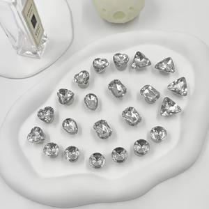 TEMU 클로그 샌들 장식용 은색 라인스톤 신발 참 22개 세트, DIY 펜던트, 탈부착 가능한 신발 DIY 액세서리, 휴일 및 생일 선물용으로 완벽함