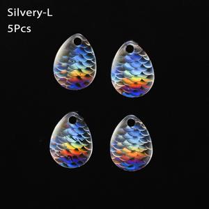 물방울 스피너 블레이드 5개, 물고기 비늘 반사 낚시 미끼 부품, 배스 송어 낚시용 DIY 스피너베이트 액세서리