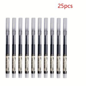 이 빠른 건조 액체 젤펜 25개 세트는 0.5mm 검정, 파랑, 빨강 잉크로 학교, 사무실, 시험 중 부드러운 필기에 완벽합니다