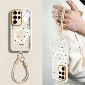 TEMU 폰 케이스: Case 삼성 S26 남녀공용 휴대폰 케이스 S25 마그네틱 투명 낙하 방지 갤럭시 S26플러스 보호 케이스 S24/S23 슈퍼 카툰 보호 케이스 S25 신형 S26 심플 열 발산, 새로운 올인클루시브 렌즈, 초박형 PC 목걸이 끈 낙하 방지, 고품질 귀여운 케이스