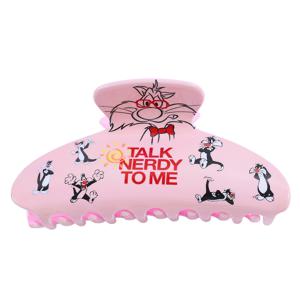 TEMU 트위티 버드 & 고양이 헤어 집게 클립 1개, 여성을 위한 귀여운 만화 아크릴 턱 집게핀, 미끄럼 방지 중간 사이즈 헤어 액세서리
