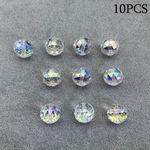 TEMU 18mm 원형 반짝이는 지구 인조 비즈 10개, 목걸이 팔찌 귀걸이 주얼리 제작용 (AB 컬러)