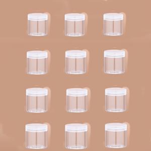 TEMU 12개 150ml/200ml/300ml 투명한 플라스틱 항아리와 투명/흰색 뚜껑 - 로션, 크림, 화장품, 설탕 스크럽, 바디 버터, 메이크업 보관에 완벽 - 여행에 편리하고 다용도