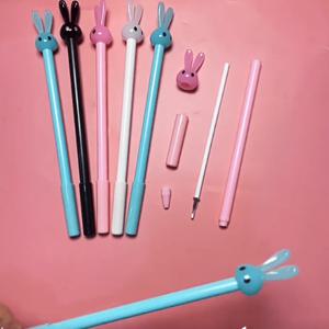 TEMU 랜덤 스타일 60개입 0.5mm 만화 문구 토끼 젤펜 귀여운 긴 귀 토끼 사인펜 창의적인 학생용 수성펜 사무용품 상품 선물 필기구 기념일 선물 신기한 문구류 선생님 파티 답례품