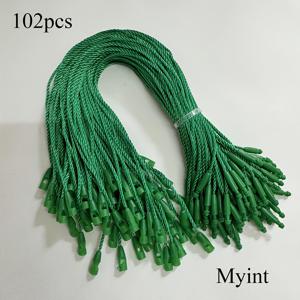 TEMU 102개/팩 20cm 불릿 헤드 태슬 태그 손으로 끈질 고품질 의류 태그 로프 상표 라인 흰색 걸이 로프 플라스틱 버클 올매치 실용적인 다용도