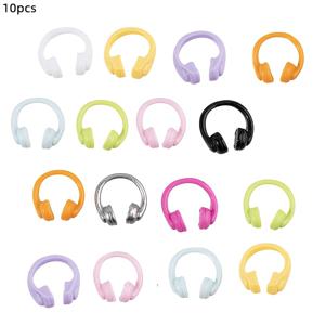 TEMU 10개입 귀여운 미니 레진 시뮬레이션 헤드폰 장식, 주얼리 제작, 헤어 클립 & 휴대폰 스트랩 공예, 스크랩북, 인형의 집 장식 추가